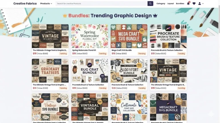 13 trending graphic design bundles