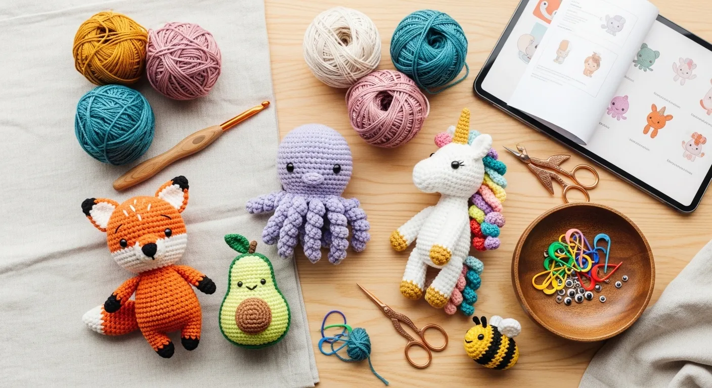 7 charming amigurumi patterns.