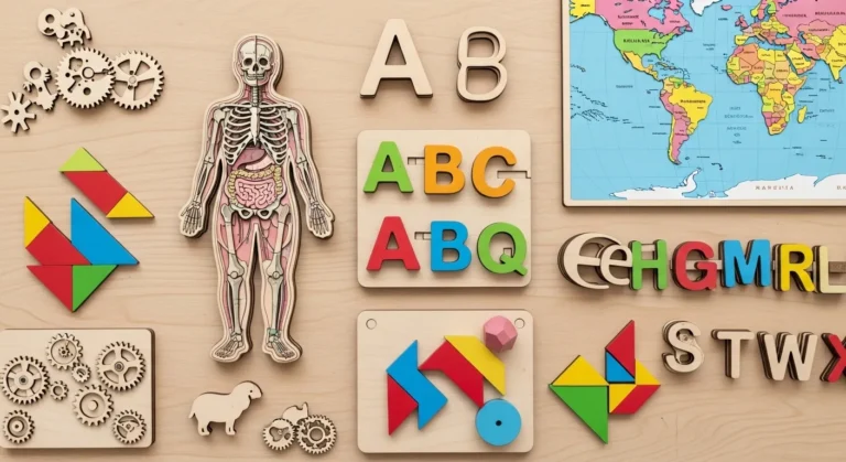 7 unique educational laser cut templates.