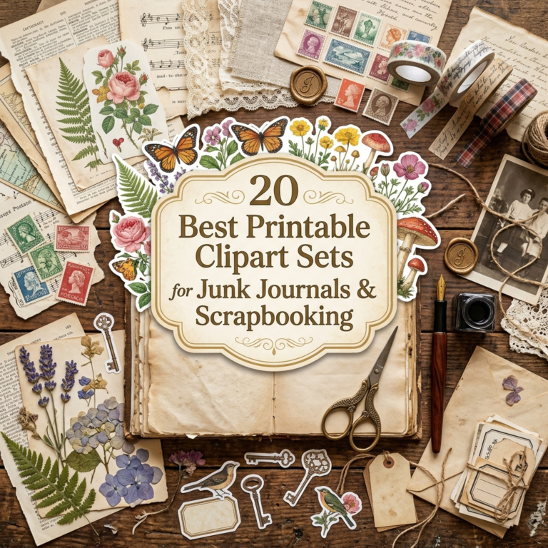 Best Printable Clipart Sets for Junk Journals & Scrapbooking